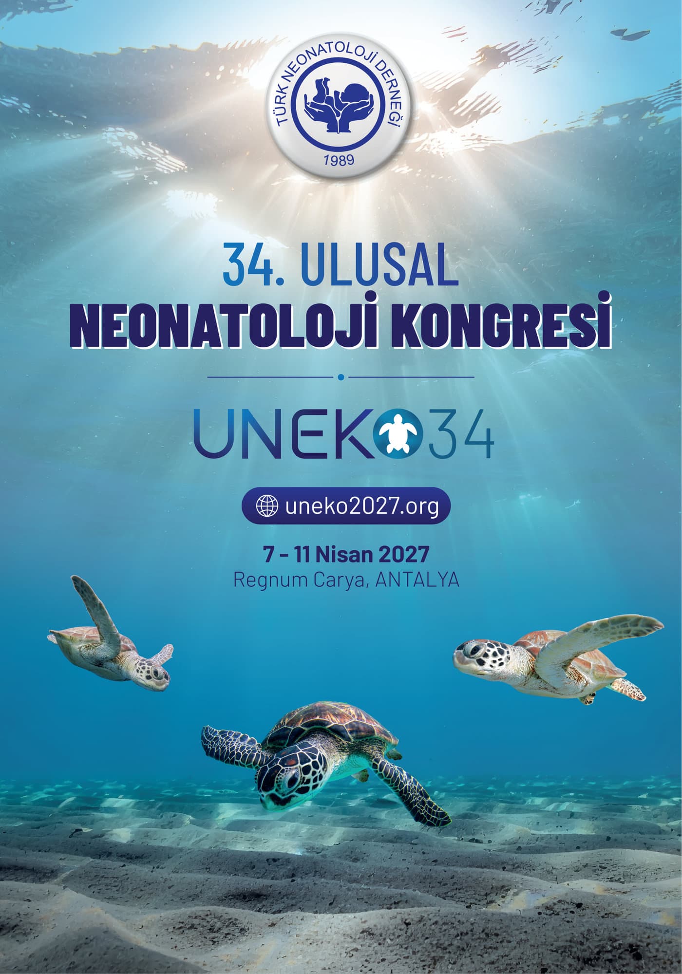 UNEKO 34 | 34. Ulusal Neonatoloji Kongresi · 7–11 Nisan 2027 · Regnum Carya Hotel, Antalya